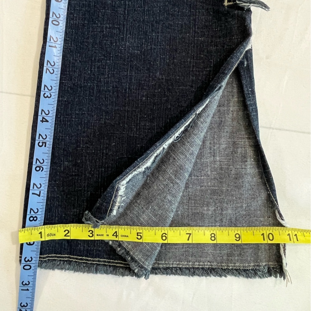 DIESEL Y2K Vintage Jeans Frayed Distressed Fringe Button Fly Flare Wide Leg Slit - Picture 9 of 12
